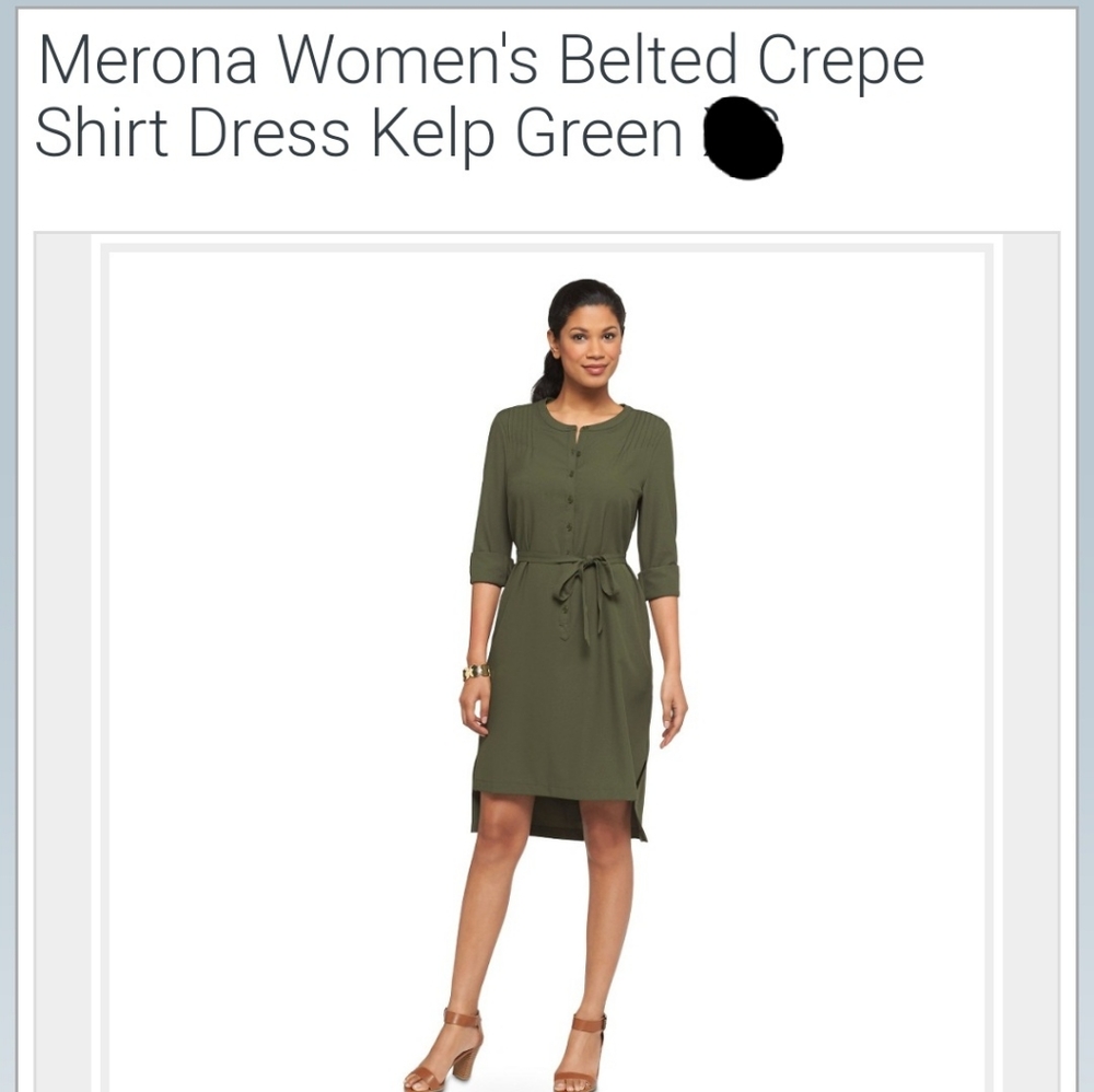 Merona belted shirt dress